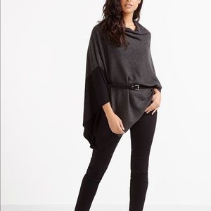 Black and grey Poncho